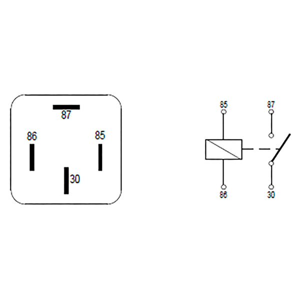 BOSCH 0986332201 Change Over Mini Relay, 4 Pins, 24 V, 20 A