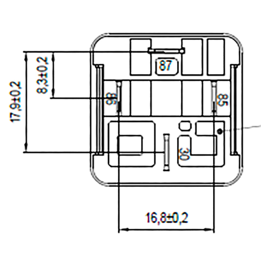 BOSCH 0986332201 Change Over Mini Relay, 4 Pins, 24 V, 20 A