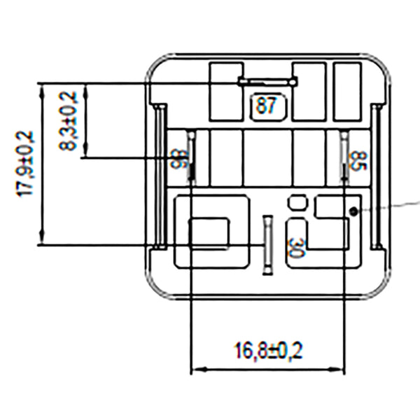 BOSCH 0986332201 Change Over Mini Relay, 4 Pins, 24 V, 20 A