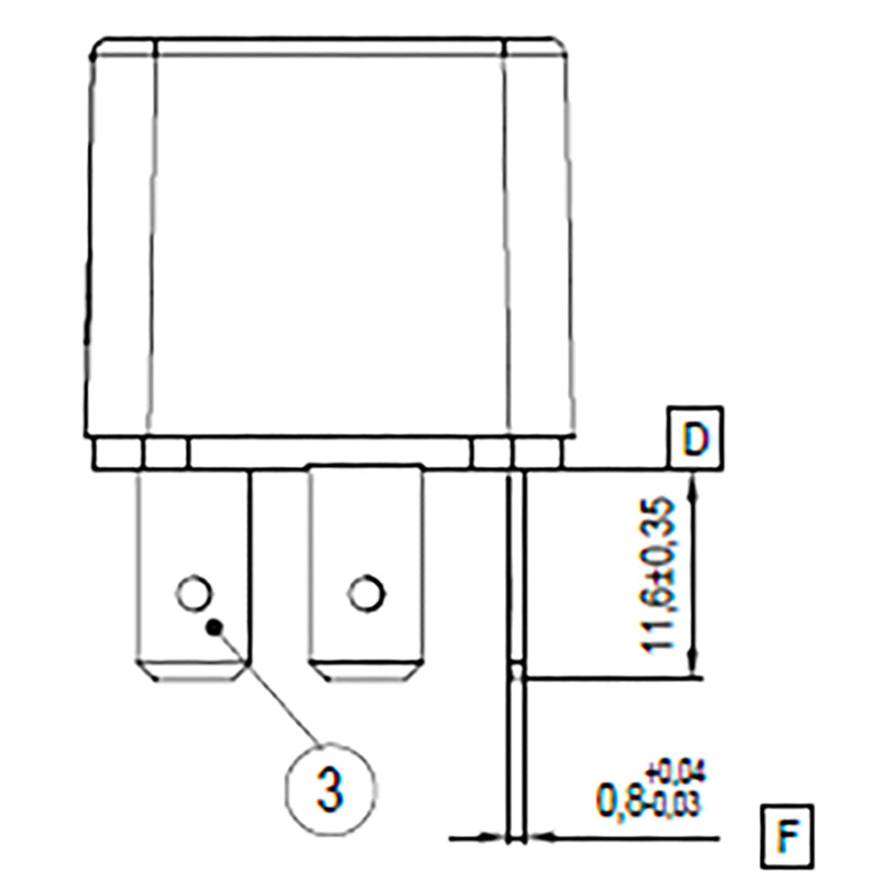 BOSCH 0986332201 Change Over Mini Relay, 4 Pins, 24 V, 20 A