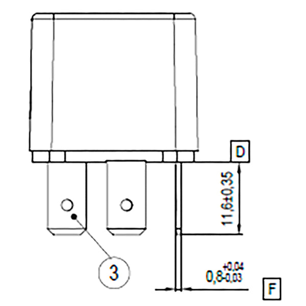 BOSCH 0986332201 Change Over Mini Relay, 4 Pins, 24 V, 20 A