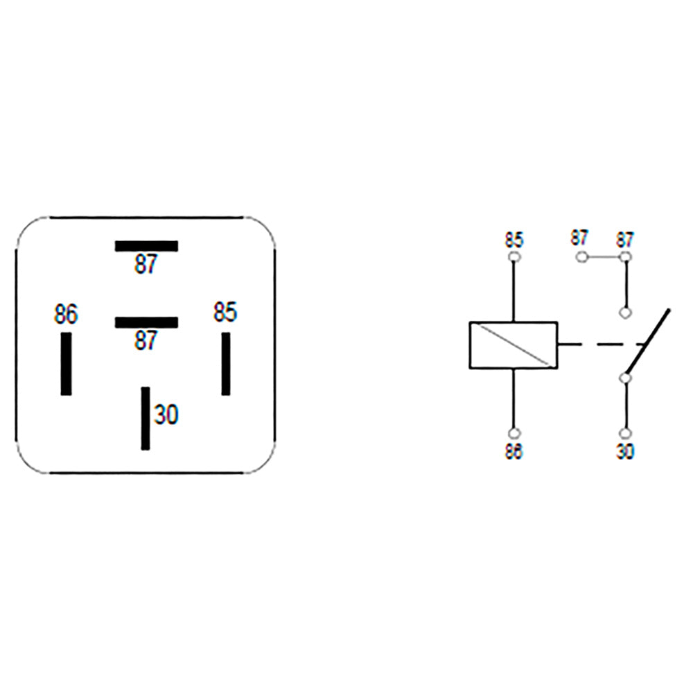 BOSCH 0986332202 Normal Open Mini Relay, 5 Pins, 24 V, 20 A