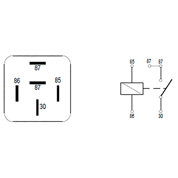 BOSCH 0986332202 Normal Open Mini Relay, 5 Pins, 24 V, 20 A