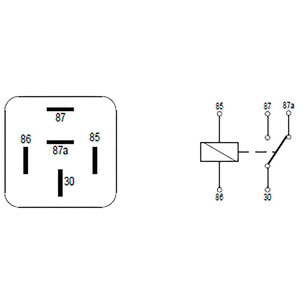 Bosch 0986332206 Change Over Mini Relay, 5 Pins, 12V, 20A, Resistor