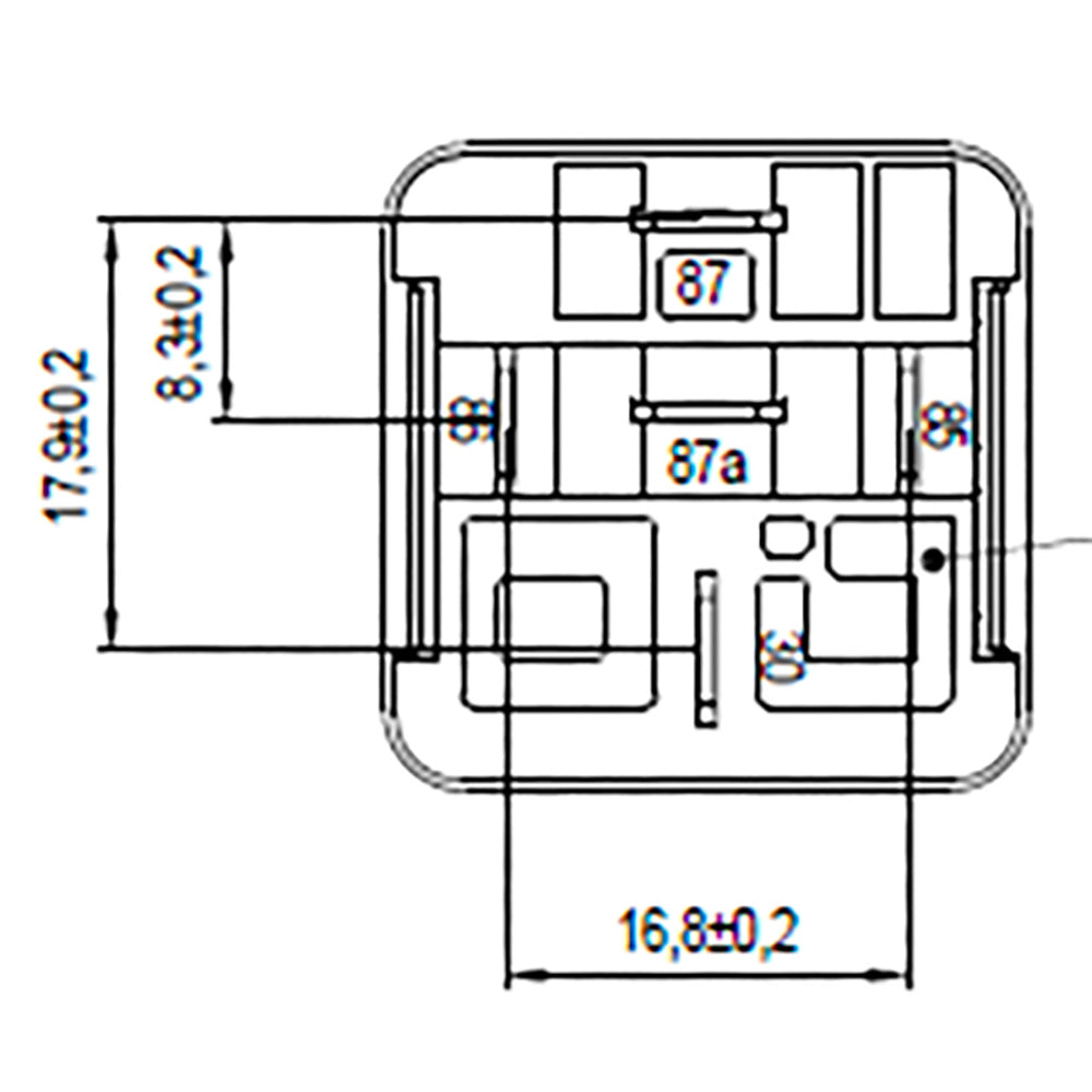 Bosch 0986332206 Change Over Mini Relay, 5 Pins, 12V, 20A, Resistor