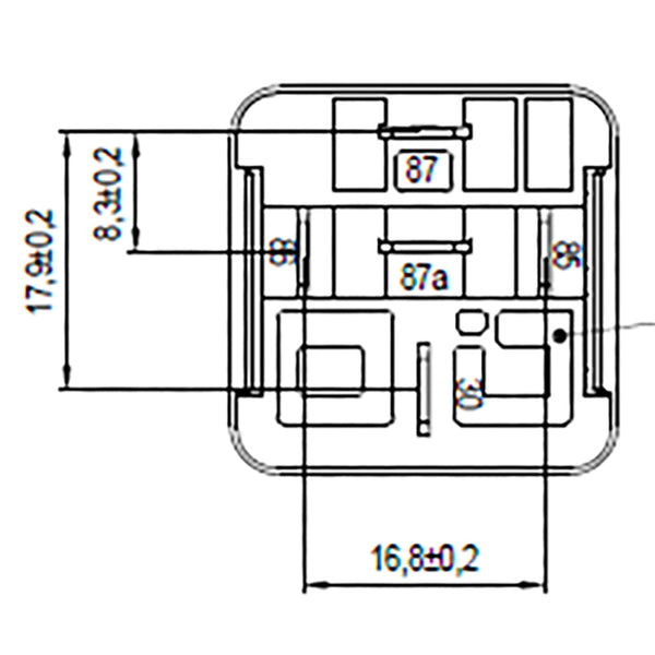 Bosch 0986332206 Change Over Mini Relay, 5 Pins, 12V, 20A, Resistor