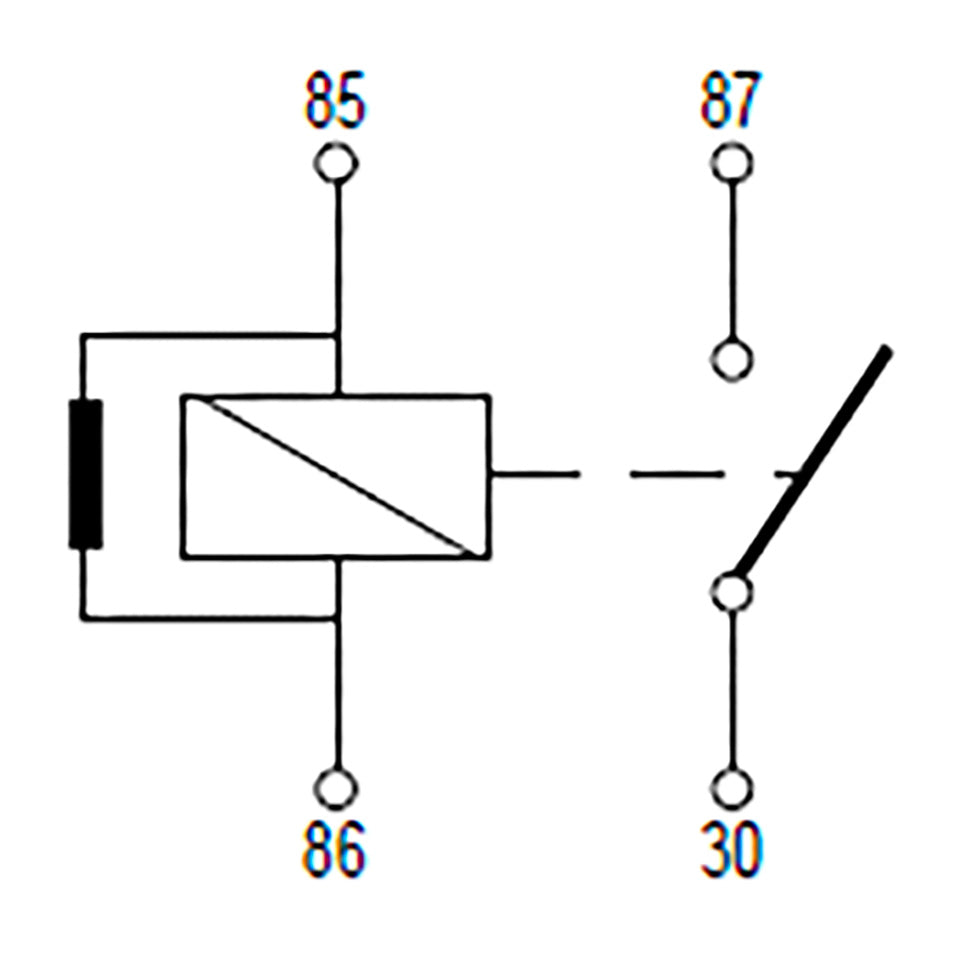 BOSCH 0986332209 Normal Open Mini Relay, 4 Pins, 12 V, 30 A