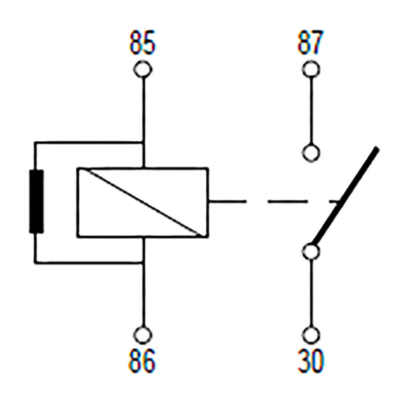 BOSCH 0986332209 Normal Open Mini Relay, 4 Pins, 12 V, 30 A