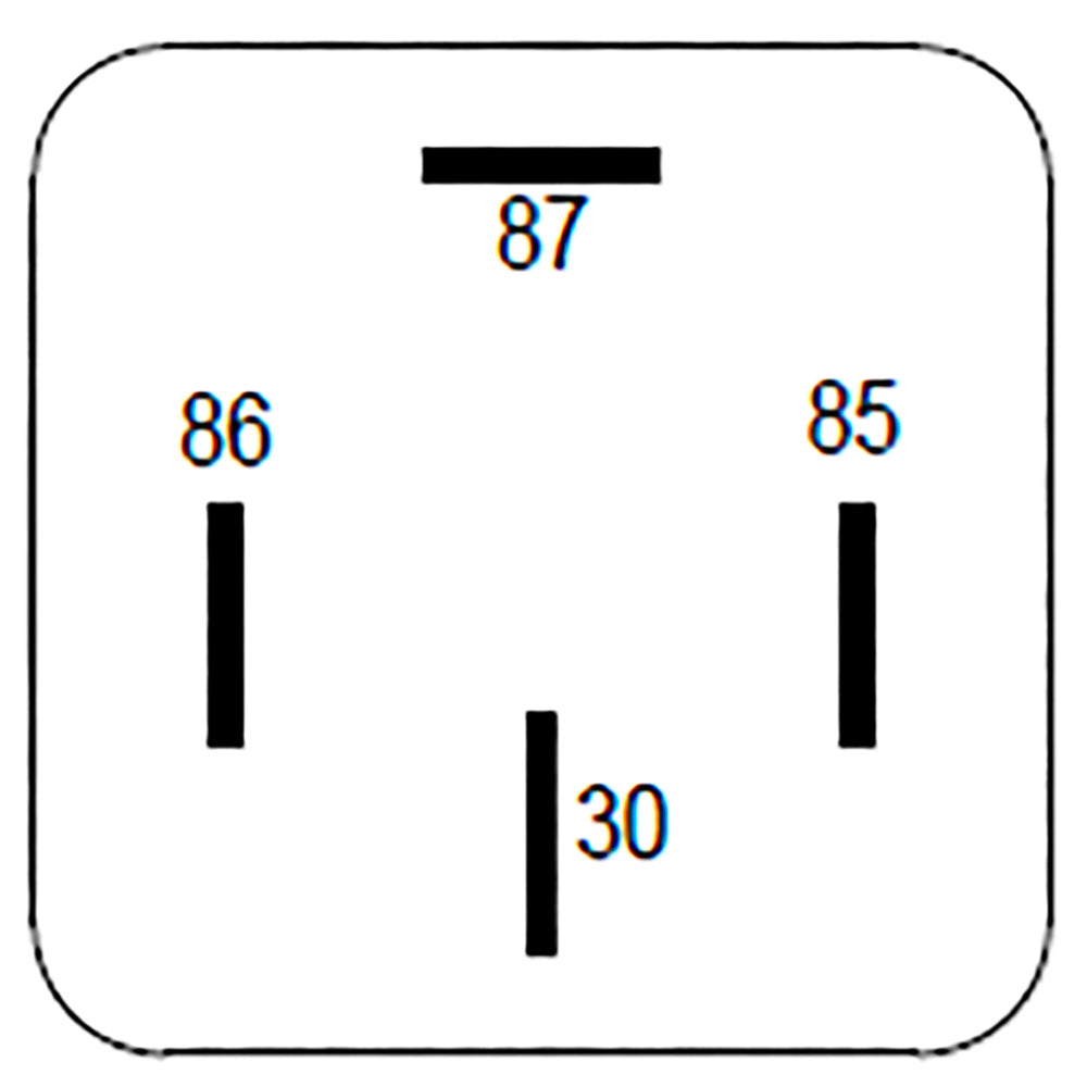 BOSCH 0986332209 Normal Open Mini Relay, 4 Pins, 12 V, 30 A