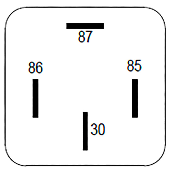 BOSCH 0986332209 Normal Open Mini Relay, 4 Pins, 12 V, 30 A