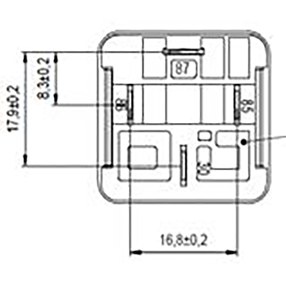 BOSCH 0986332210 Normal Close Mini Relay - 4 Pins, 12 V, 30A