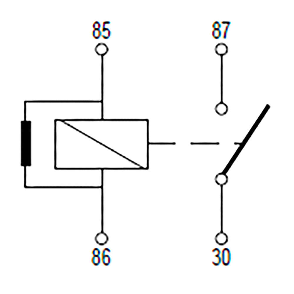 BOSCH 0986332211 Normal Open Mini Relay, Resistor, 4 Pins, 12 V, 30 A