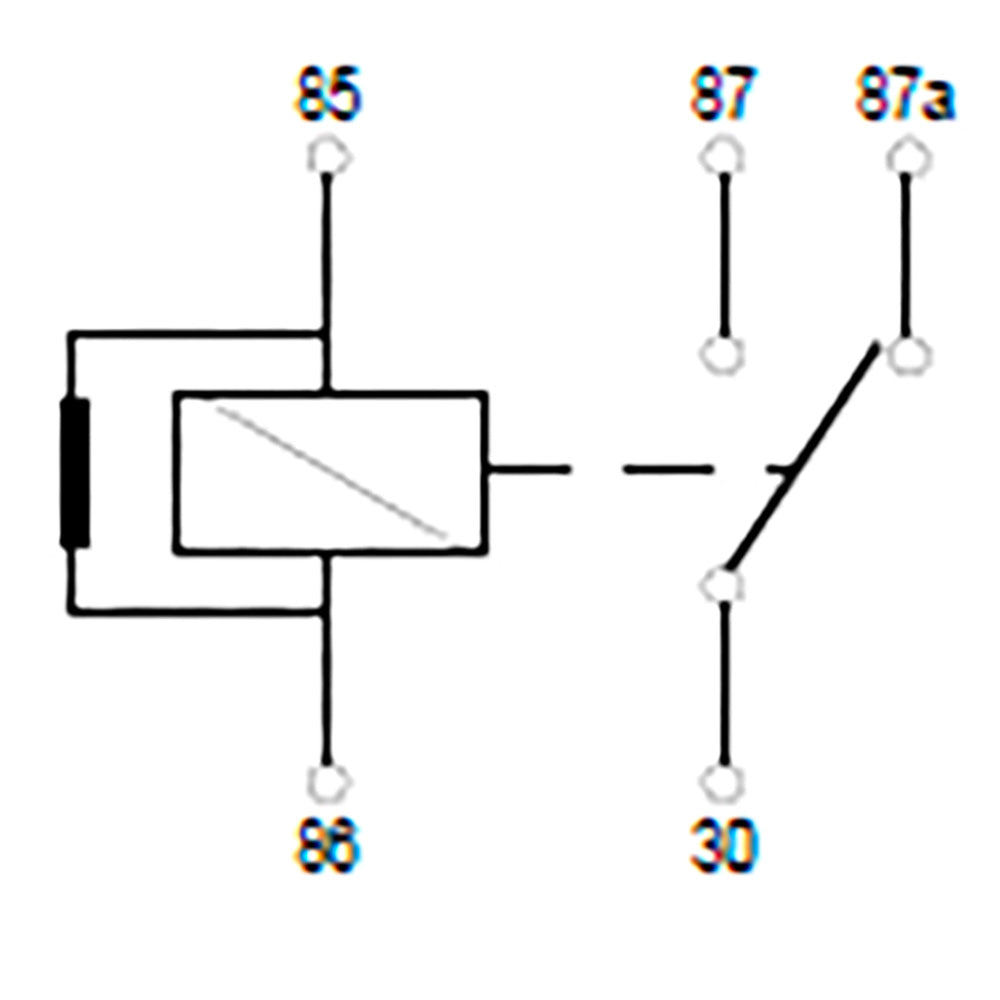 Bosch 0986332215 Changeover Mini Relay, 5 Pins, Resistor 12V, 30/20A
