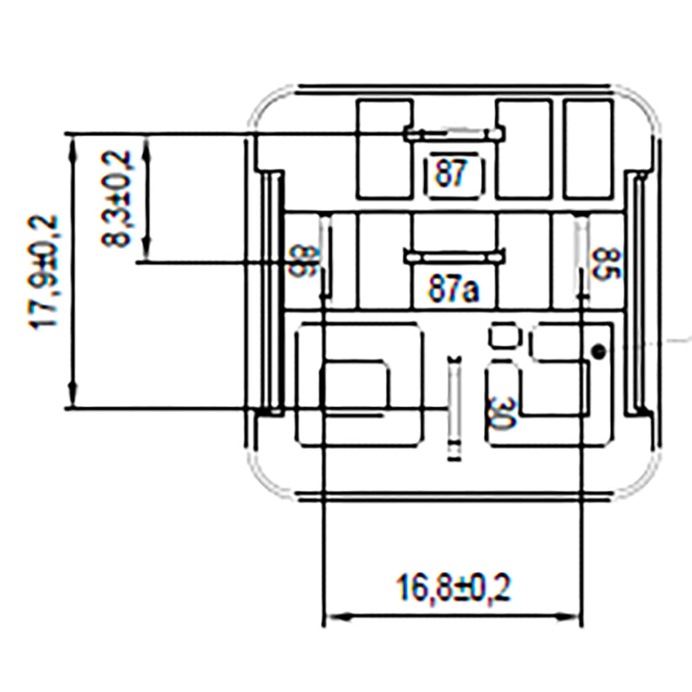 Bosch 0986332215 Changeover Mini Relay, 5 Pins, Resistor 12V, 30/20A