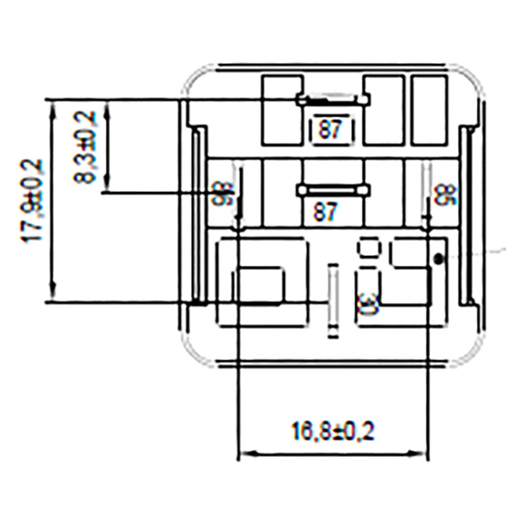 BOSCH 0332209216 Change Over Mini Relay, 5 Pins, 24 V, 20A, Resistor (SUPERSEDE TO 0986332404)