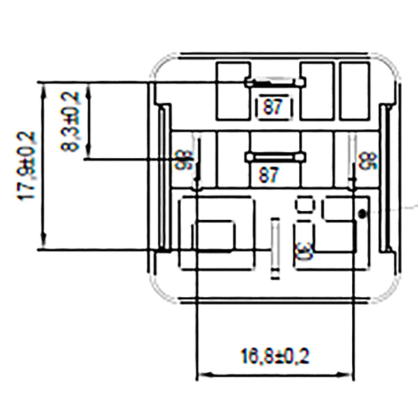 BOSCH 0332209216 Change Over Mini Relay, 5 Pins, 24 V, 20A, Resistor (SUPERSEDE TO 0986332404)
