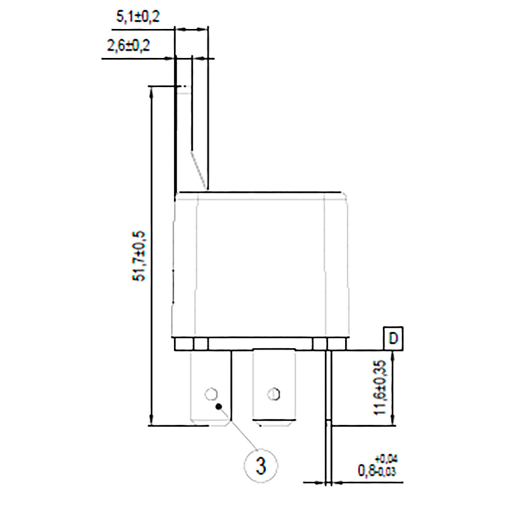 BOSCH 0332209216 Change Over Mini Relay, 5 Pins, 24 V, 20A, Resistor (SUPERSEDE TO 0986332404)