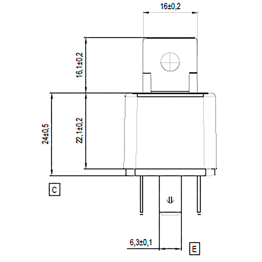 BOSCH 0332209216 Change Over Mini Relay, 5 Pins, 24 V, 20A, Resistor (SUPERSEDE TO 0986332404)