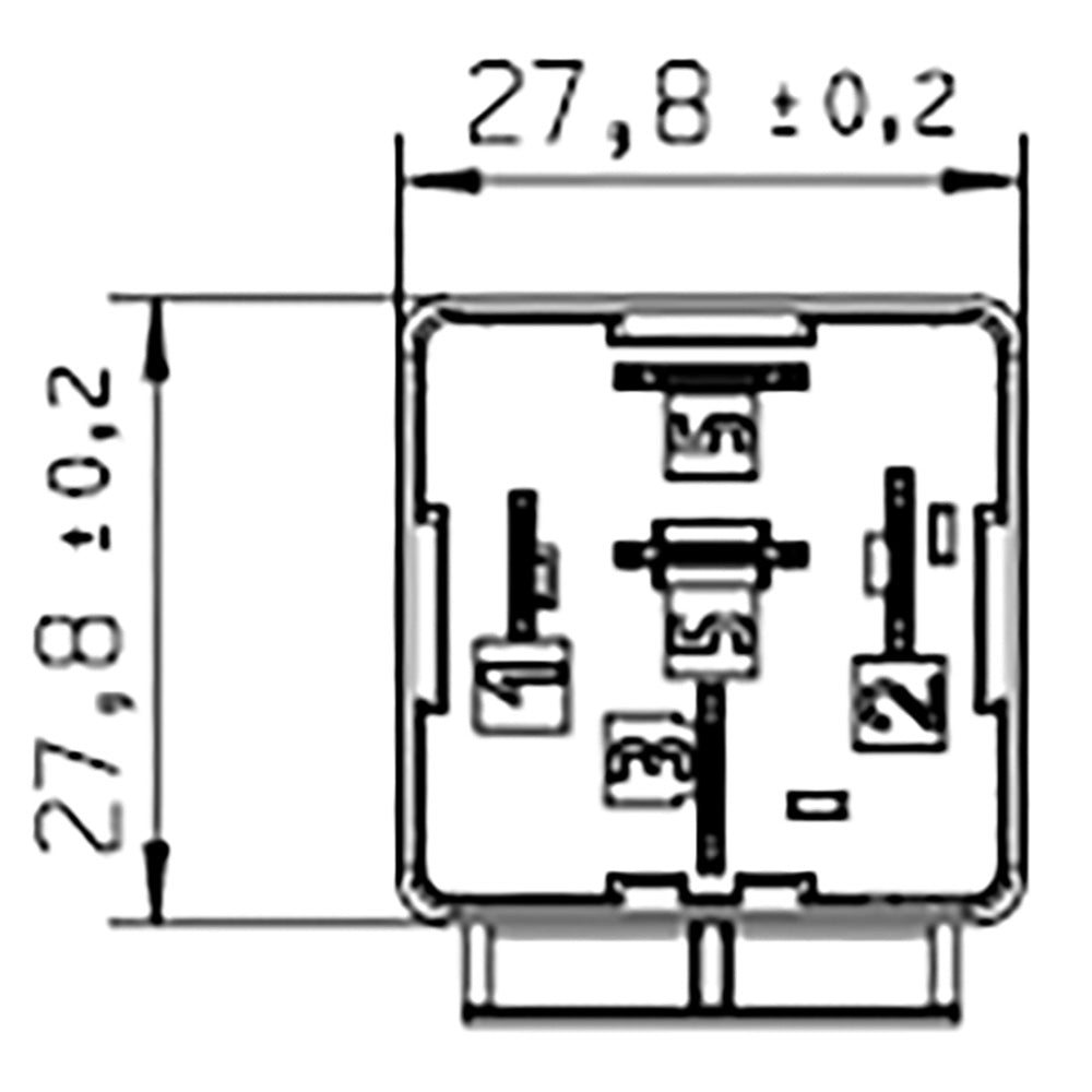 Bosch 0986332300 Normal Open Mini Relay, 5 Pins, 12V, 30A