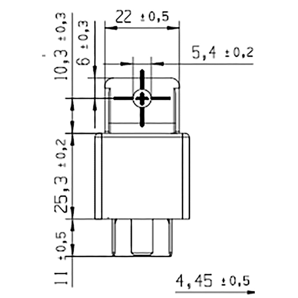Bosch 0986332300 Normal Open Mini Relay, 5 Pins, 12V, 30A