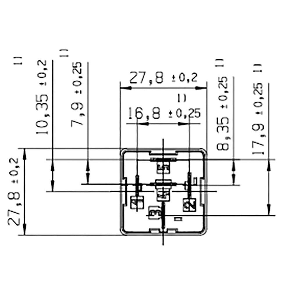 Bosch 0986332401 Change Over Mini Relay, 12 V, 30/20 A, 5 Pins