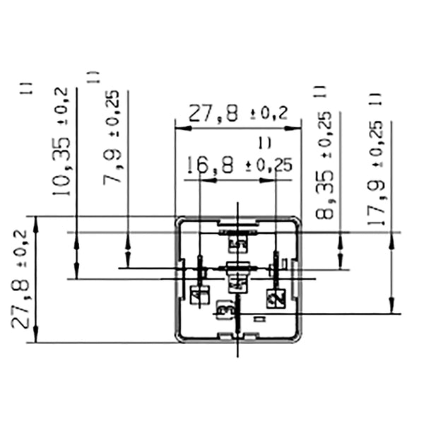 Bosch 0986332401 Change Over Mini Relay, 12 V, 30/20 A, 5 Pins