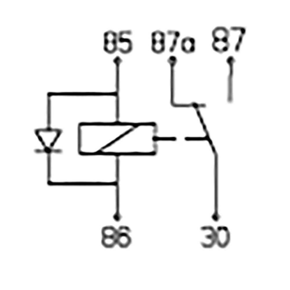 BOSCH 0986332402 Changeover Mini Relay, Diode, 5 Pins, 12 V, 20/30 A