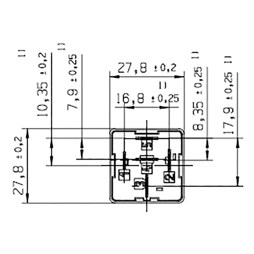 BOSCH 0986332405 Changeover Mini Relay, 5 Pins, 24 V, 20/10 A