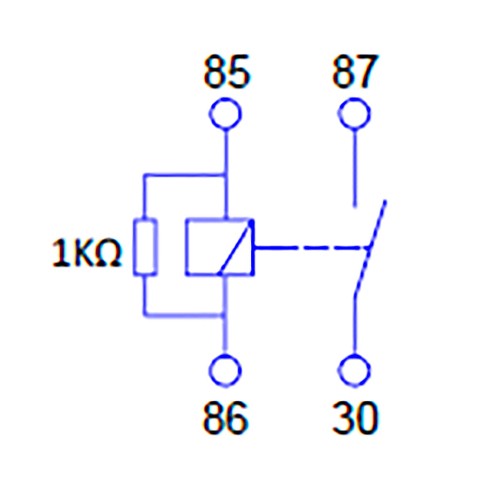 Bosch 0986AH0090 Normal Open Nano Relay, Resistor 4 Pins, 12V 20A