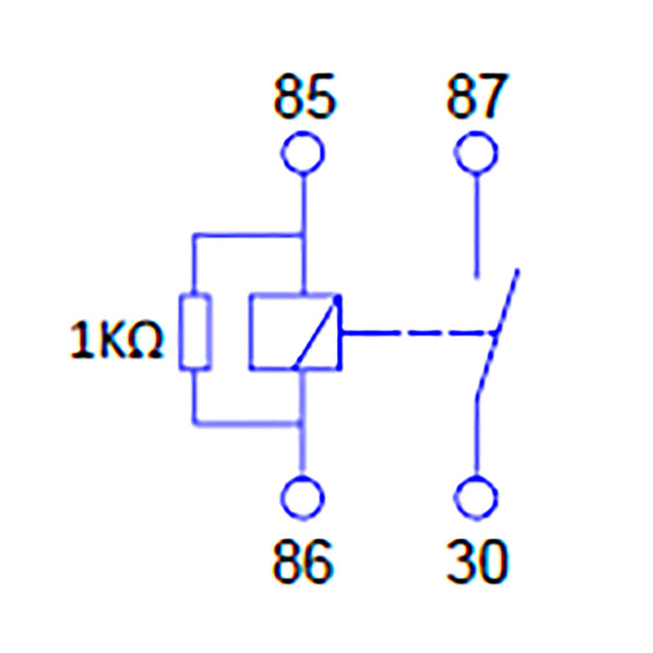 Bosch 0986AH0090 Normal Open Nano Relay, Resistor 4 Pins, 12V 20A