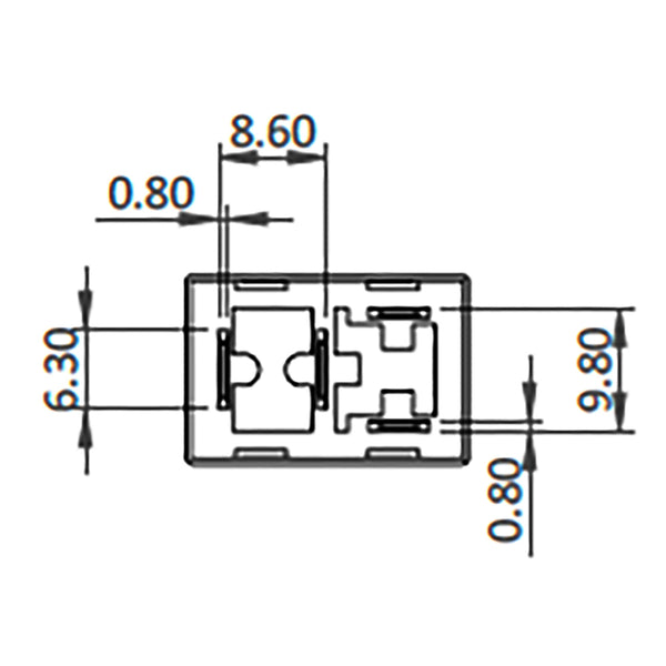 Bosch 0986AH0090 Normal Open Nano Relay, Resistor 4 Pins, 12V 20A