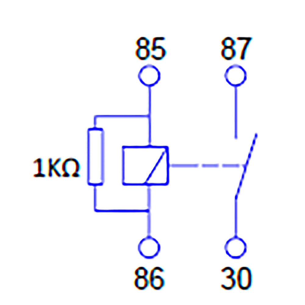 Bosch 0986AH0091 Normal Open Nano Relay, Resistor, 4 Pins 12V 20A