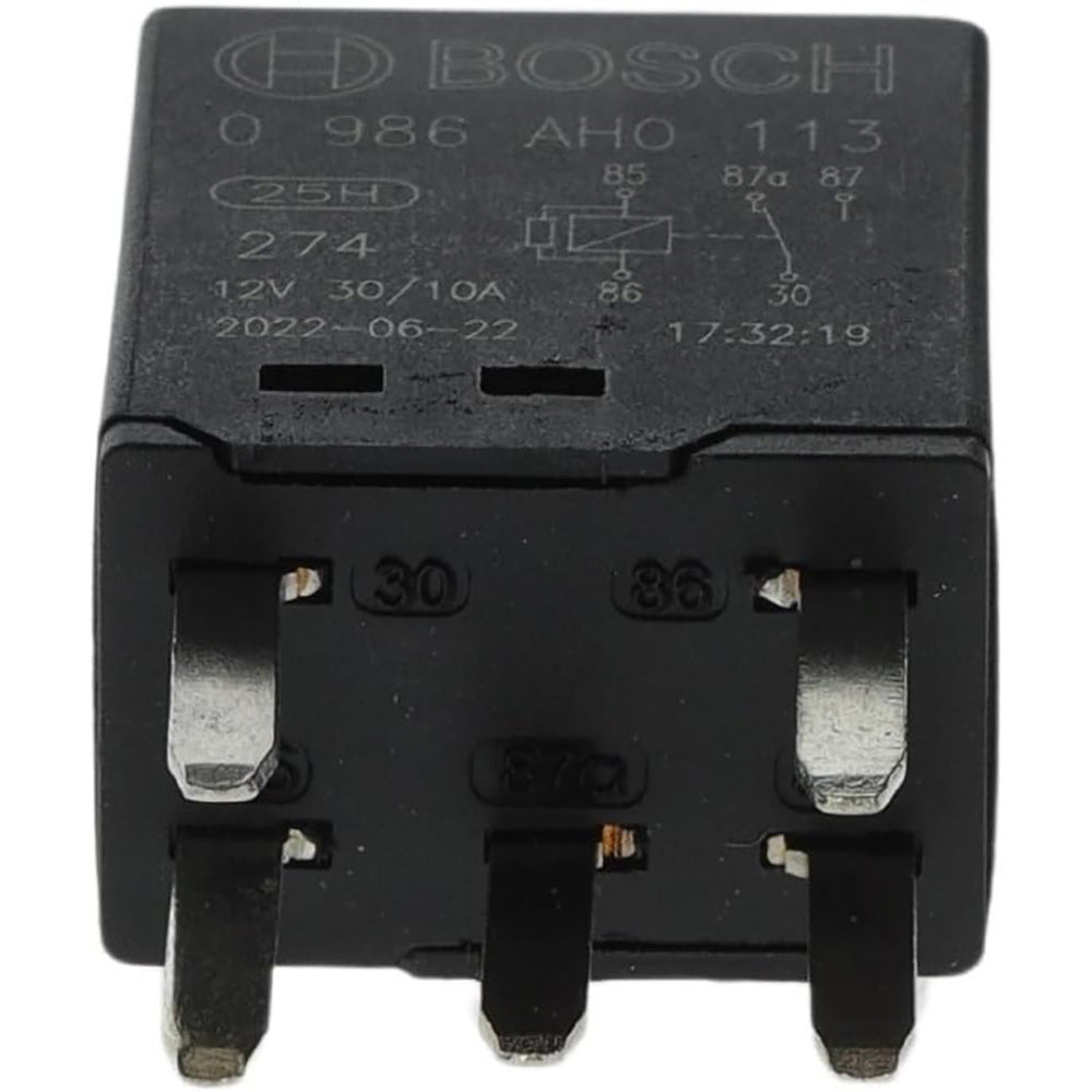 Bosch 0986AH0113 Change Over Micro Relay, 5 Pins 12V 30/10 A, Resistor (GM Footprint)