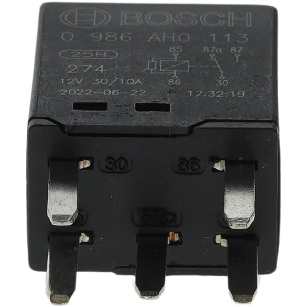 Bosch 0986AH0113 Change Over Micro Relay, 5 Pins 12V 30/10 A, Resistor (GM Footprint)