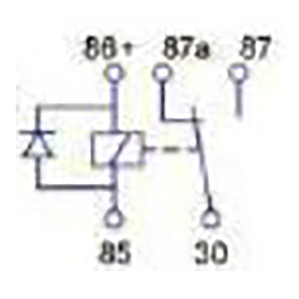 Bosch 0986AH0135 Change Over Mini Relay, 5 Pins, 12V, 40/20 A, Diode