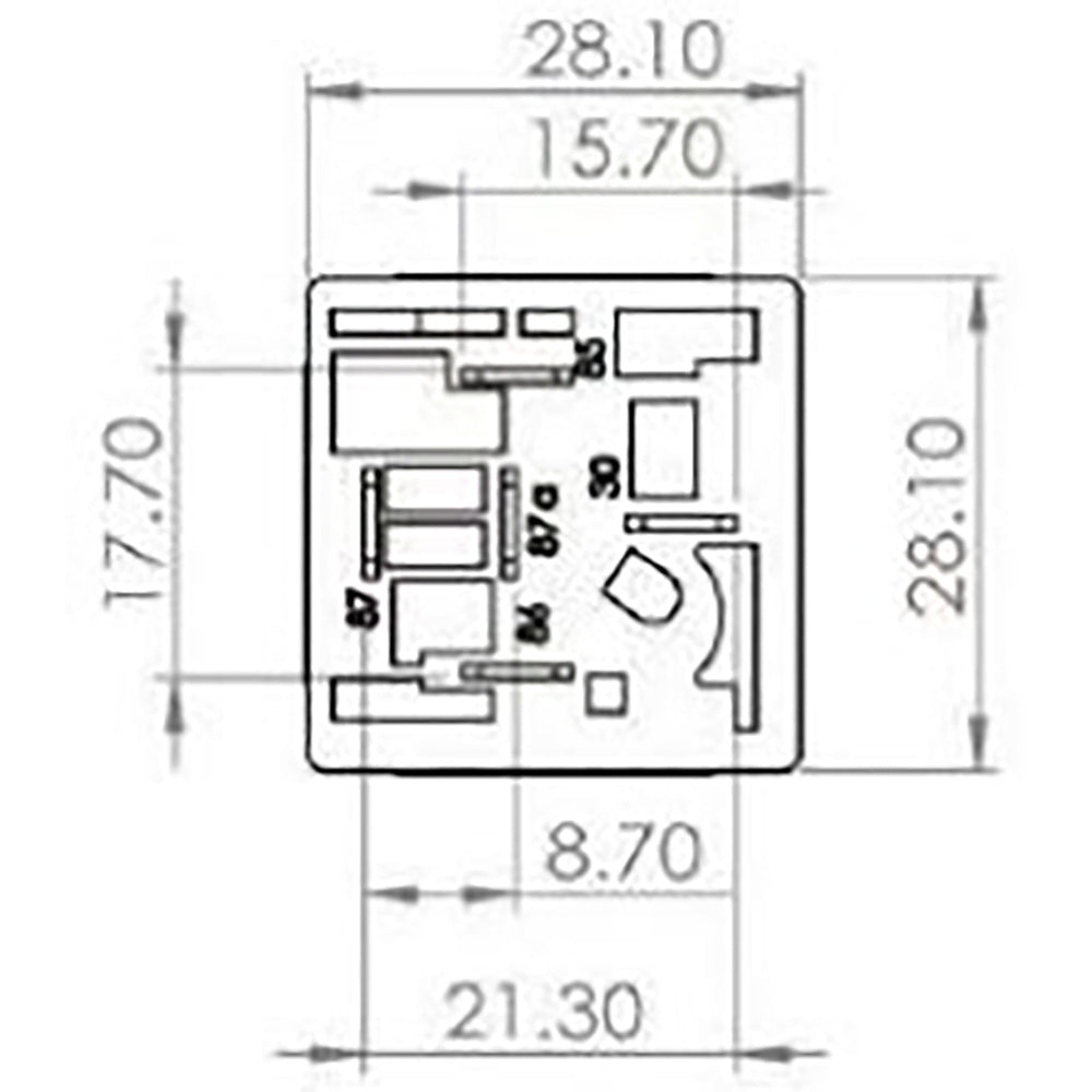 Bosch 0986AH0135 Change Over Mini Relay, 5 Pins, 12V, 40/20 A, Diode