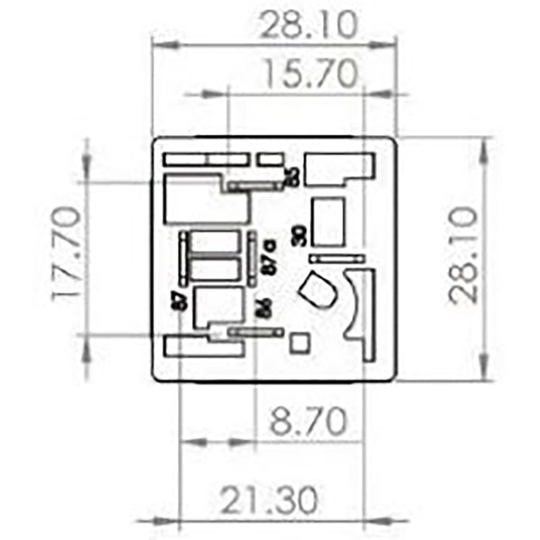 Bosch 0986AH0135 Change Over Mini Relay, 5 Pins, 12V, 40/20 A, Diode