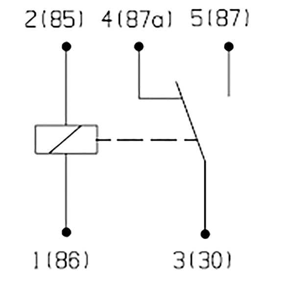Bosch 0986AH0150 Change Over Mini Relay, 5 Pins, 12V, 30A