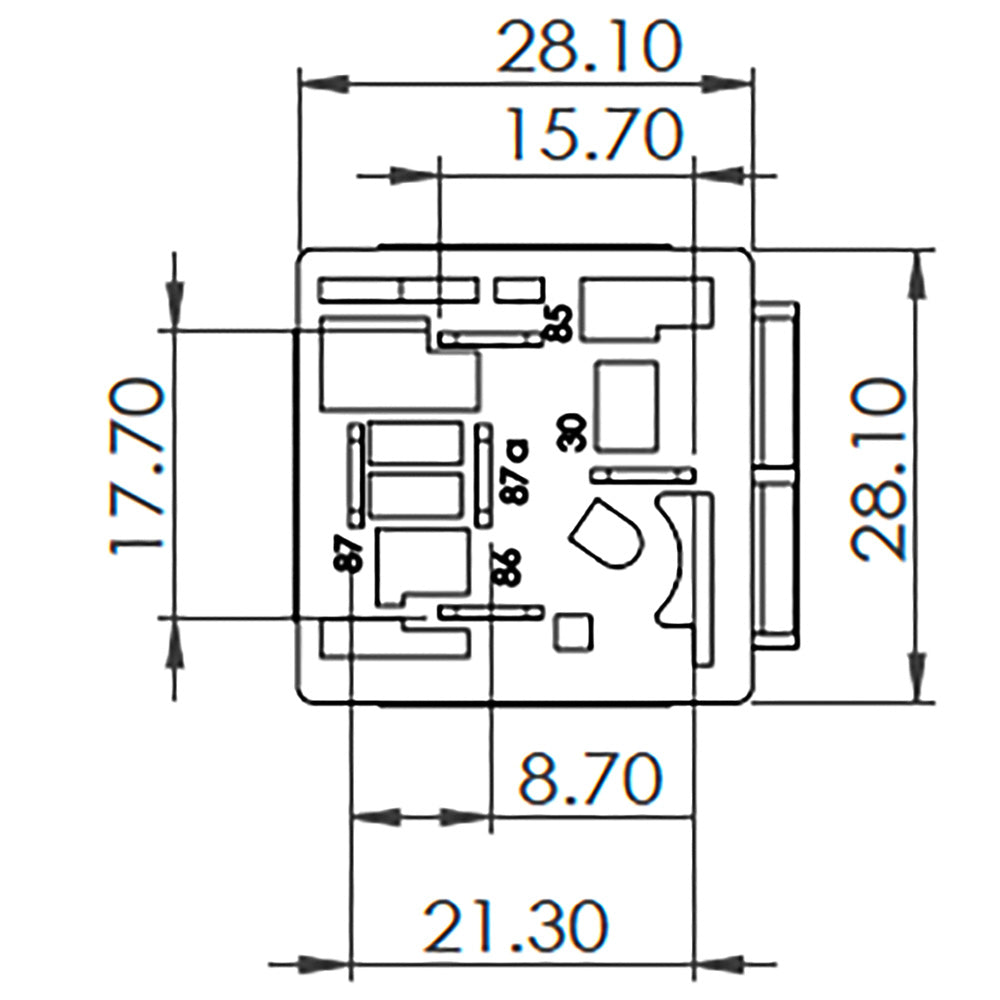 Bosch 0986AH0150 Change Over Mini Relay, 5 Pins, 12V, 30A