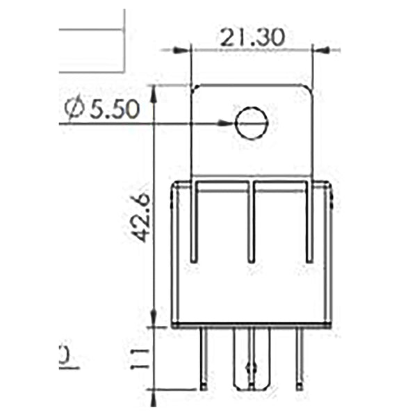 Bosch 0986AH0150 Change Over Mini Relay, 5 Pins, 12V, 30A