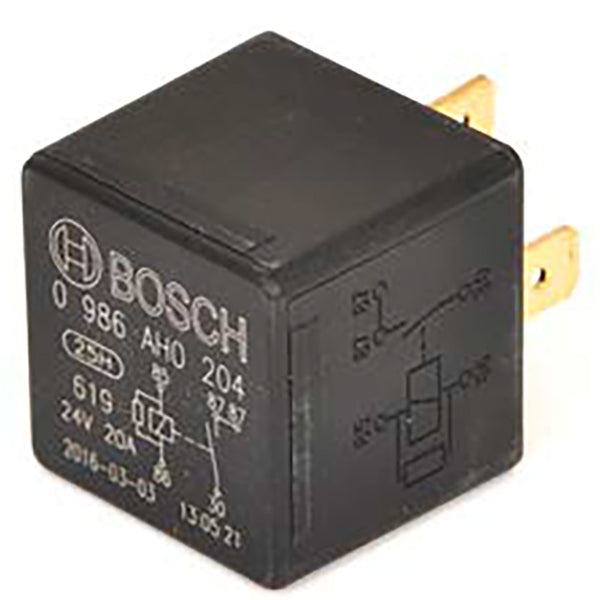 BOSCH 0986AH0204 Normal Open Mini Relay, 24V, 30A, 4 Pins, Resistor