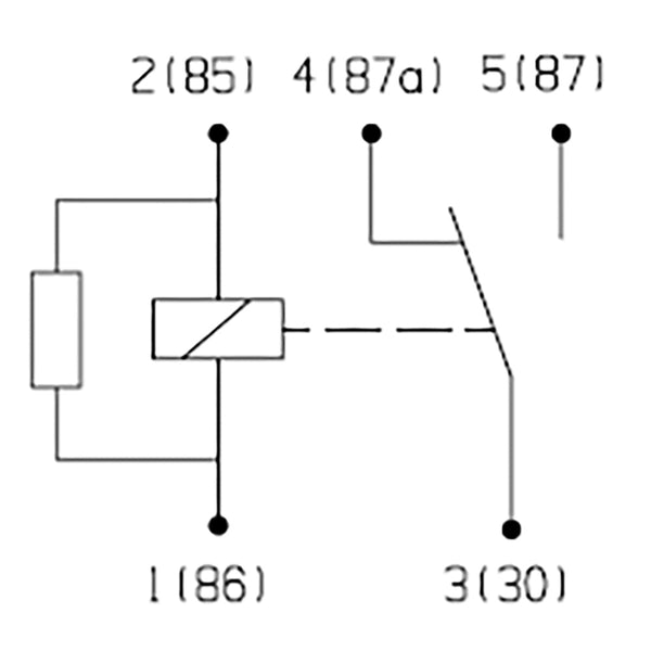BOSCH 0986AH0206 Change Over Mini Relay, 5 Pins, 24 V, 20/10 A, Resistor