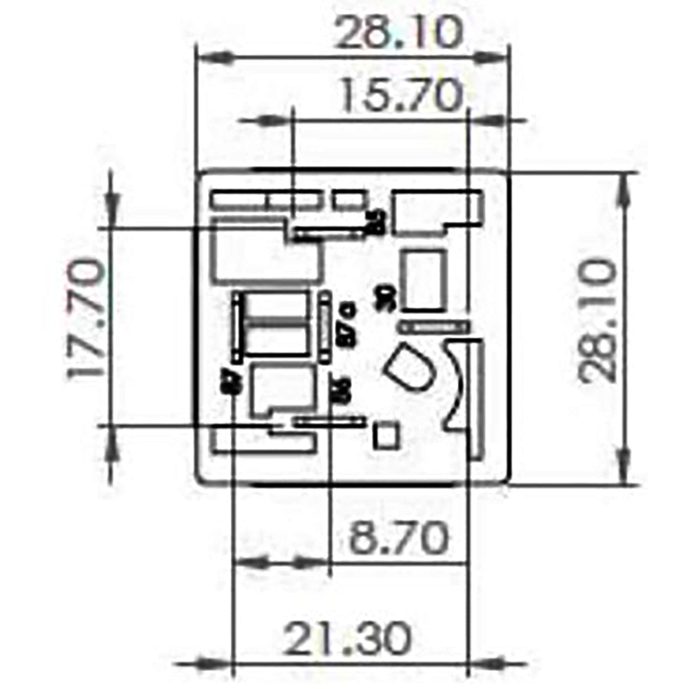 BOSCH 0986AH0206 Change Over Mini Relay, 5 Pins, 24 V, 20/10 A, Resistor