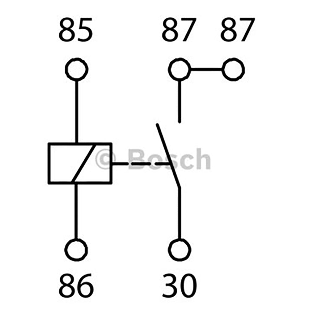 BOSCH 0986AH0253 Normal Open Mini Relay, 24V, 20A, 5 Pins
