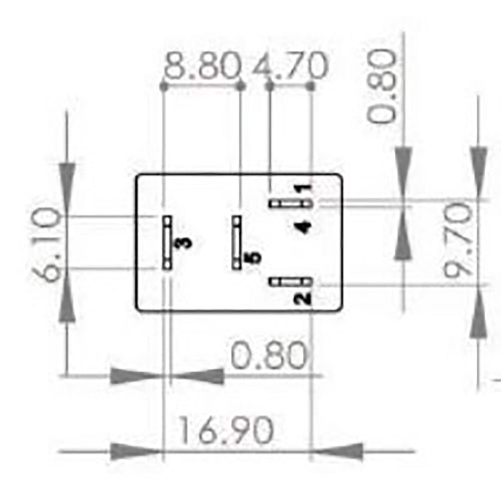 Bosch 0986AH0300 Normal Open Micro Relay, 4 Pins, 12V, 20A, Resistor