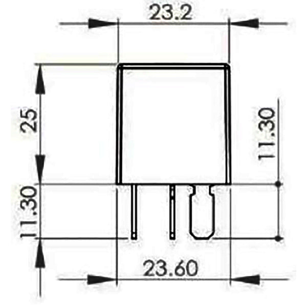 Bosch 0986AH0300 Normal Open Micro Relay, 4 Pins, 12V, 20A, Resistor