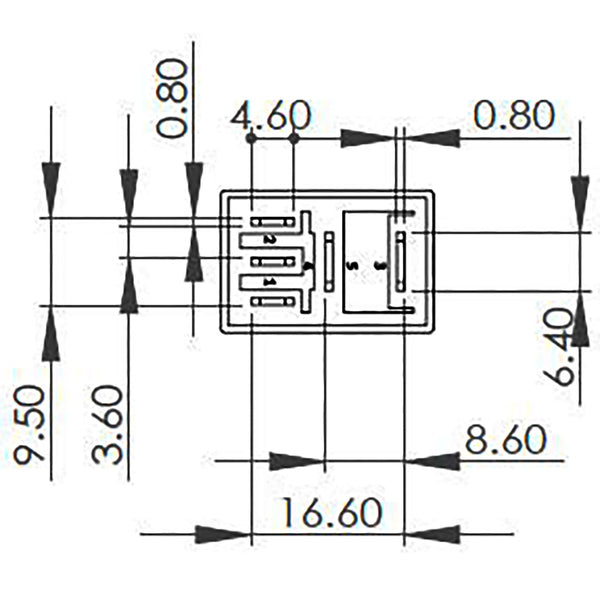 Bosch 0986AH0302 Change Over Micro Relay, 5 Pins, 24V, 10/5A, Diode