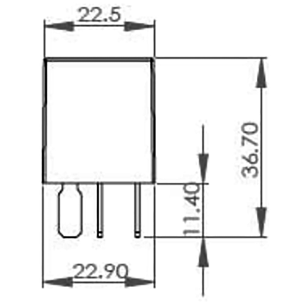 Bosch 0986AH0304 Micro Relay - 5 Pins, 12V 20/10A