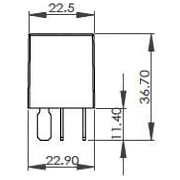 Bosch 0986AH0305 Change Over Micro Relay, 5 Pins, 24V, 10/5A, Resistor