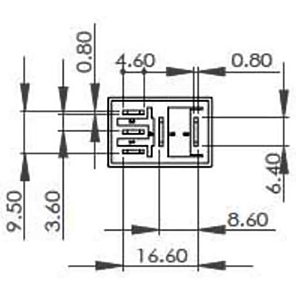 Bosch 0986AH0305 Change Over Micro Relay, 5 Pins, 24V, 10/5A, Resistor